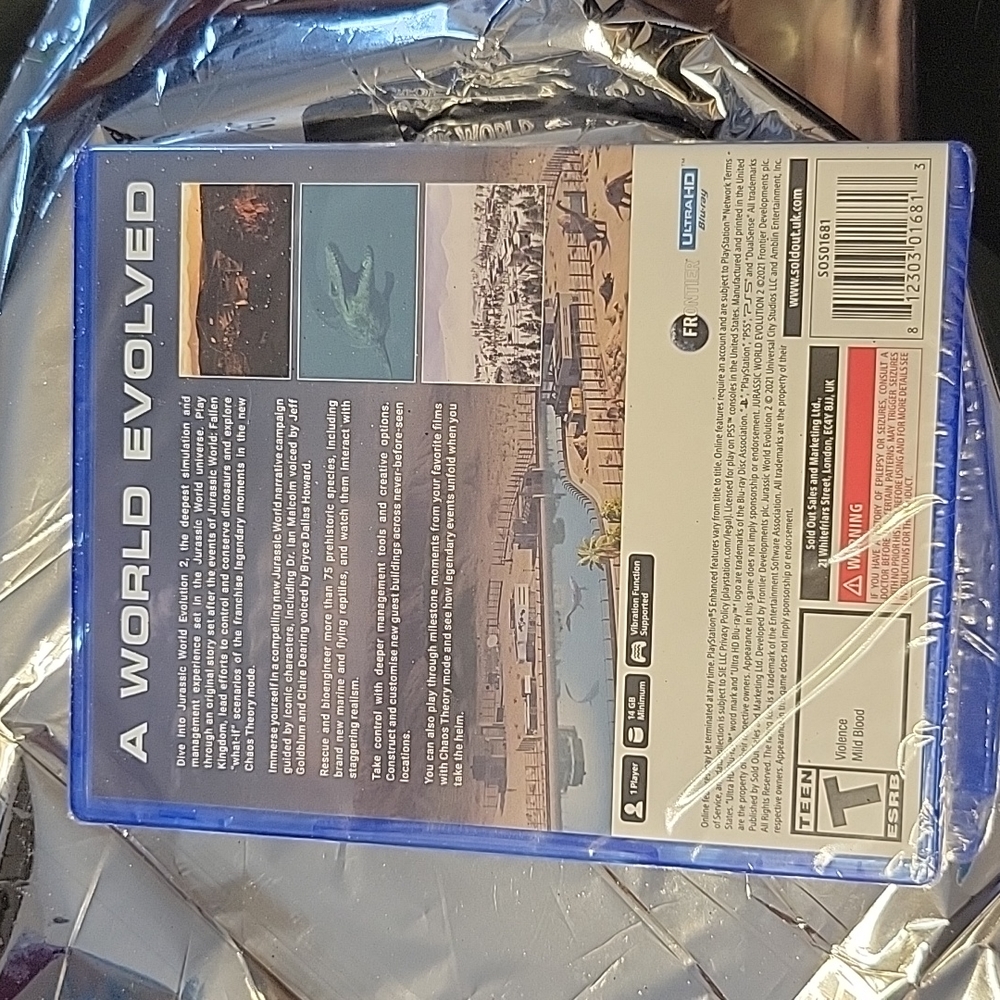 PS5 jurassic world evolution 2 game - Picture 2 of 2